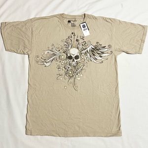 Gap Men’s Athletic Fit Short Sleeve Graphic Crew Neck T-shirt w/Skull Design - S